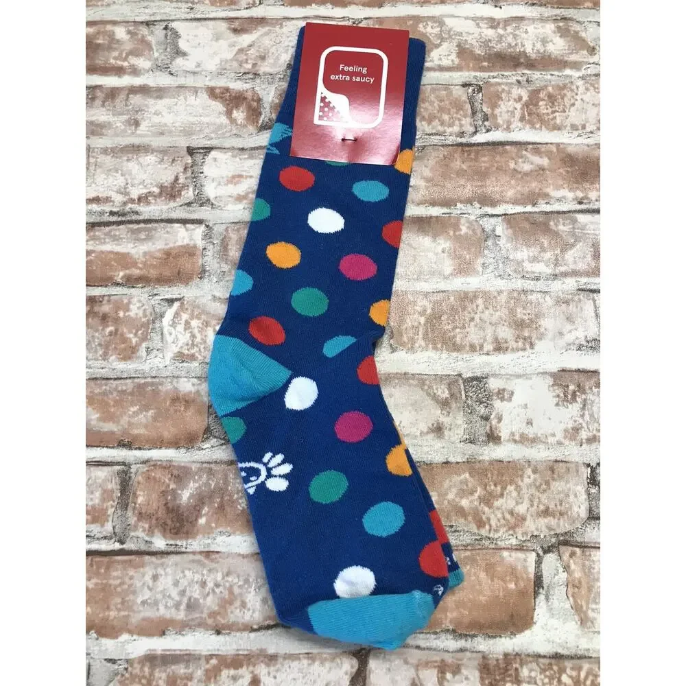 NWT Chick-Fil-A Polka Dot Socks Custom MADE BY SOCK CLUB OS USA Made Rare COTTON